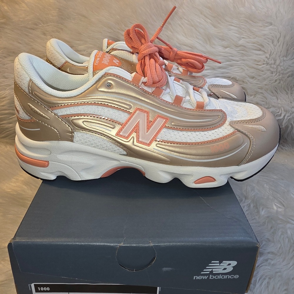New Balance 1000 Kids 7 Womens 8.5 Brown Orange Sneakers GC1000FP